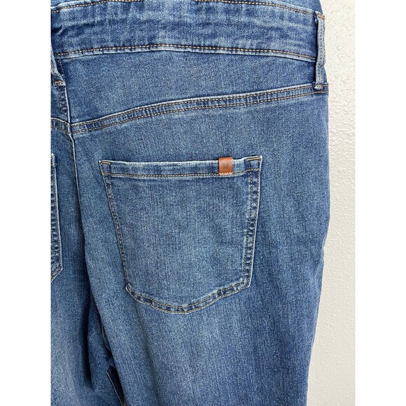 Jessica Simpson Plus Size 18W Denim Jumpsuit Overalls Wide Leg Stretch Jean - Picture 8 of 10